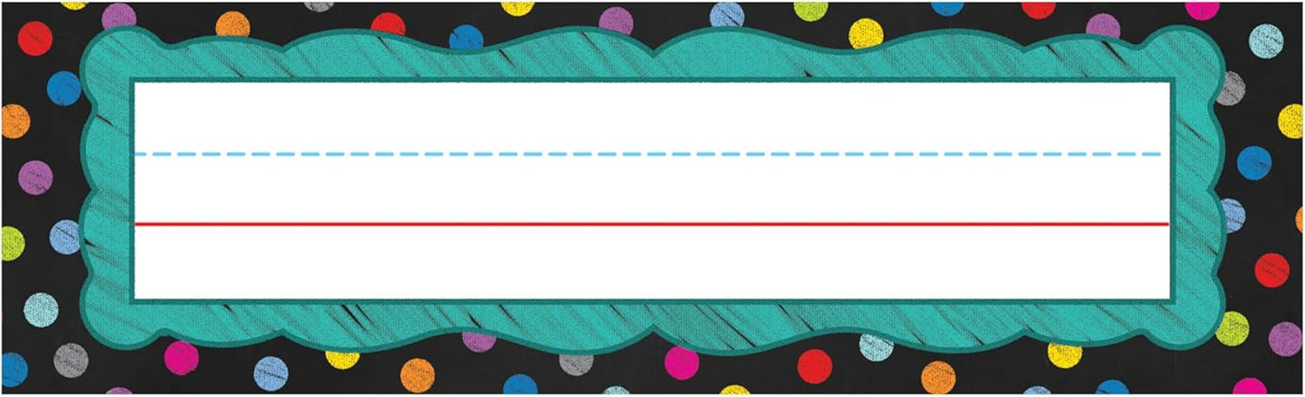 Carson Dellosa 36PC Colorful Name Labels for Kids, Chalkboard Tags for Labeling Classroom, School Supplies, Desk Organizer, and Locker Organization, Teacher Decor