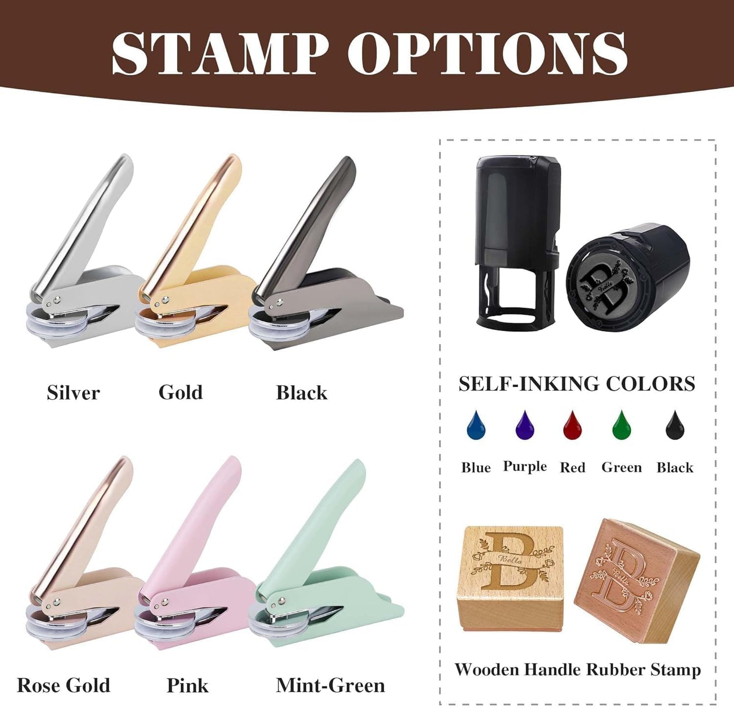 from The Library of Embossers & Stamps Custom Color Self-Inking Stamp with Your Name or Design Great for Personalizing Books, Text Books and Journals (17)