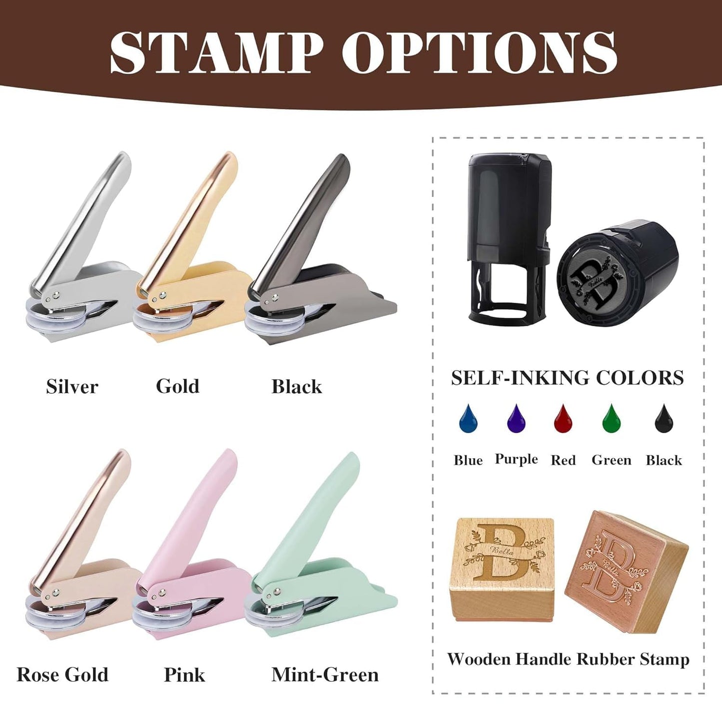 Cat Moon Book Embosser Custom Embosser Stamp with Your Name and Cute Kitty Personalized Library Embosser Stamp Customized Books Business Cards Paper Documents Notebooks etc. (Cute Cat - 03)