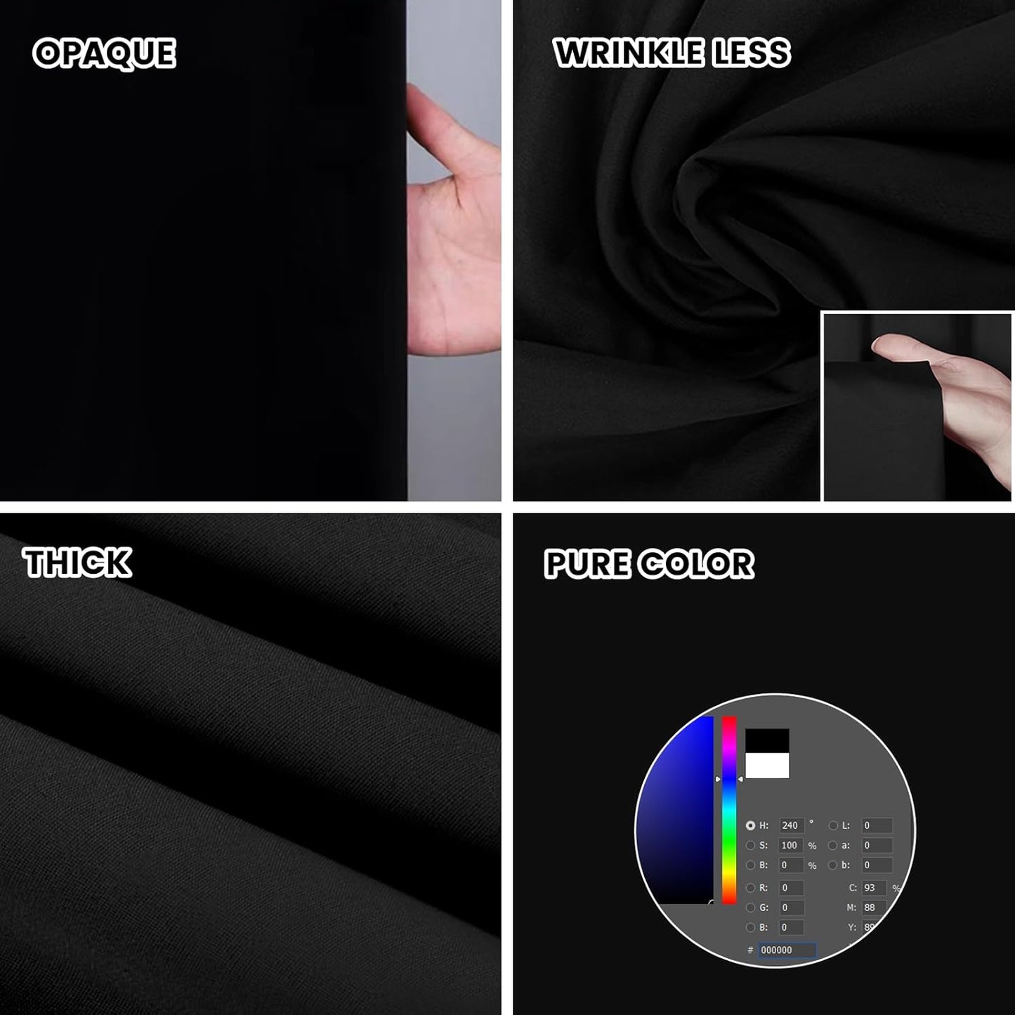 Black Screen Backdrop with Stand Kit, BEIYANG 5 X 6.5 Ft Portable Backdrop Stand Kit with Carrying Bag and 6 Clamps for Photo Shooting, Product Portrait, Video conferences and interviews