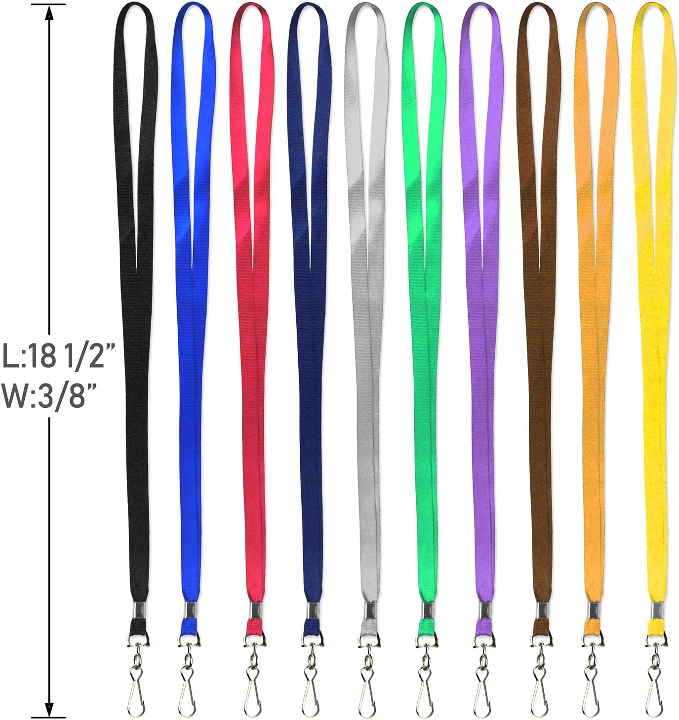 Bulk Lanyards Premium Cruise Lanyard Nylon Badge Lanyards for Id Holder Perfect for Office, Kids, Teachers (Navy Blue, 100Pack)