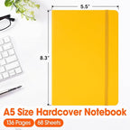 16 Pack Lined Journal Notebook for Work, 136 Pages, Medium 5.5" x 8.3" - Image 2