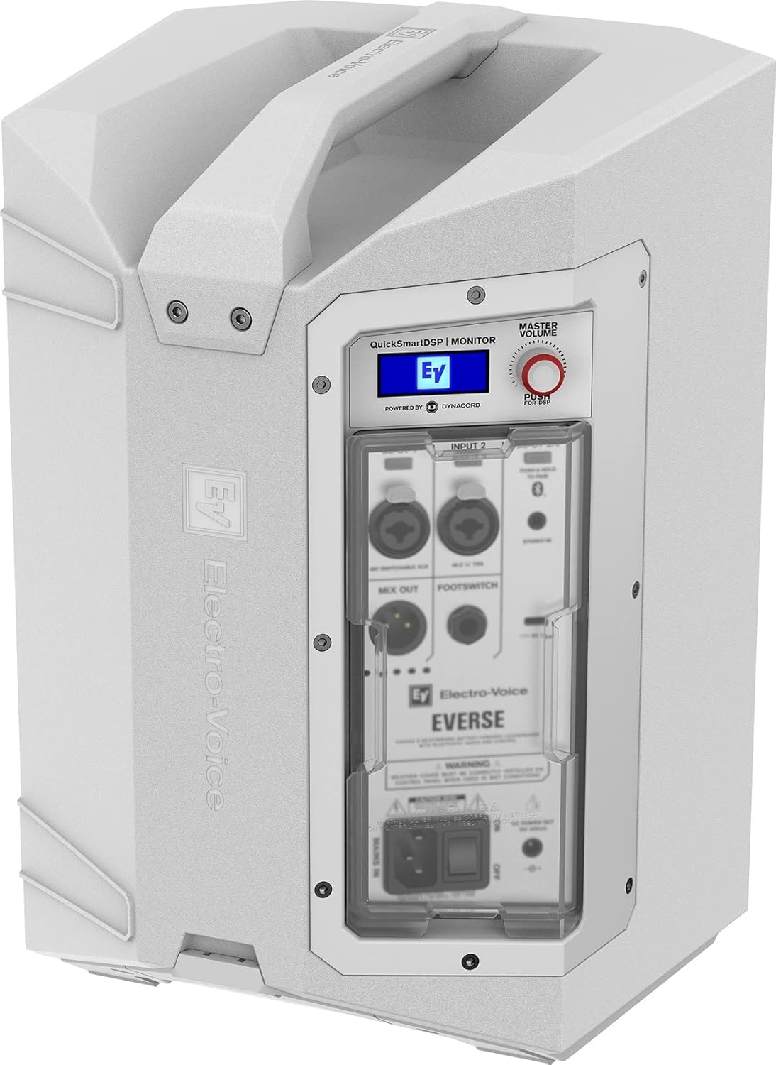 Electro-Voice EVERSE 8 8" 2-Way Battery Powered Loudspeaker with Bluetooth, Automatic Feedback Suppression, and Music Ducking, White