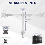 VIVO Dual Monitor Desk Mount, Heavy Duty Fully Adjustable Stand, Fits 2 LCD LED - Image 4