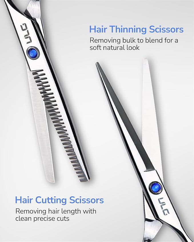 ULG Hair Cutting Scissors Thinning Shears Kit Professional Hairdressing - Image 2