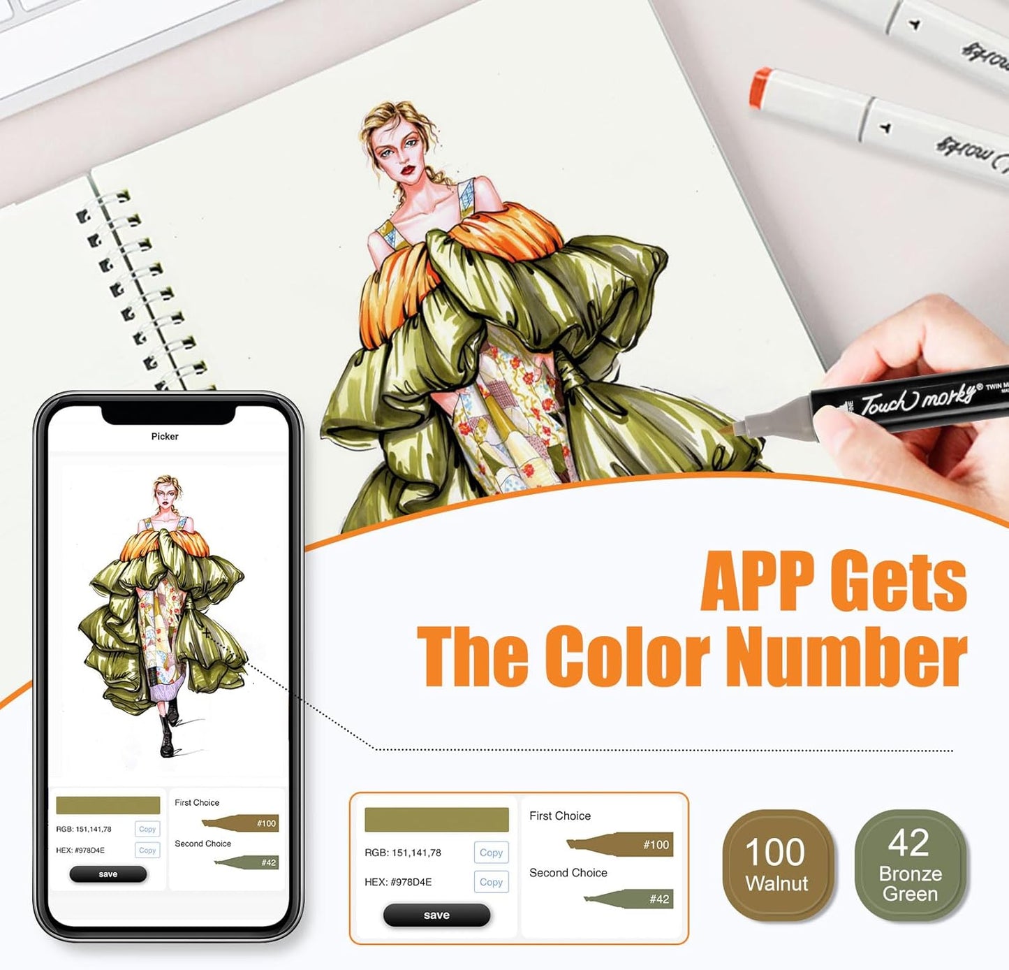 262 Colors Alcohol Markers with Free App, Chisel & Fine Tip Alcohol-Based Marker Set for Adults Kids, Dual Tip Artist Markers for Drawing, Coloring Illustration, Painting and Great Gift Idea