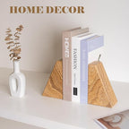 Karibiber Marble Bookends for Heavy Books, Decorative Book Ends for Shelves - Image 5