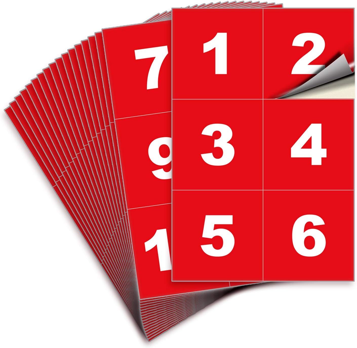 iSYFIX Red Consecutive Number Stickers – 1 to 100, 3-inch, 1 Set – Vinyl Self Adhesive Premium Decal, Ideal for Inventory, Storage, Organizing, Boxes, Bins, Toolbox, Lockers & More, Indoor/Outdoor