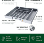 Luxury Bamboo Kitchen Drawer Organizer - Image 4