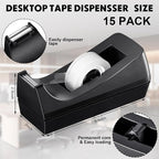 Colarr 15 Pack Desktop Tape Dispenser Non Skid Base Tape Dispensers Desk Tape - Image 2