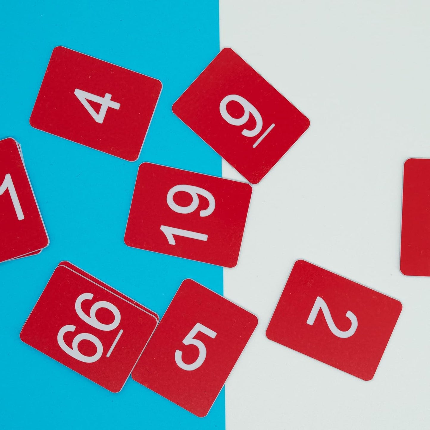 StayMax Rectangle Plastic Numbered Tags Number Disc Number Token (0-50, Red)