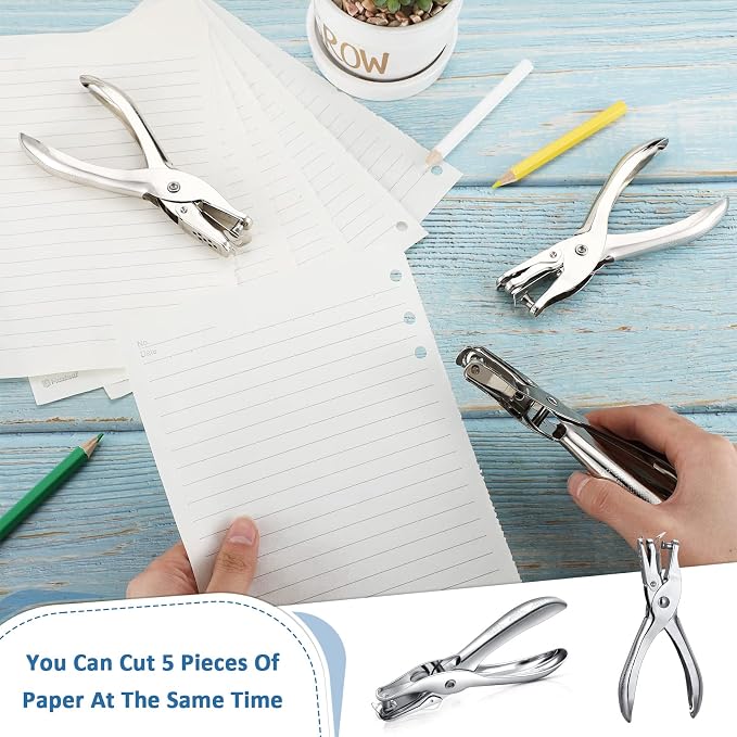 36 Pieces 1 Hole Punch 5 Sheet Capacity Single Handheld Hole Puncher Circle - Image 5