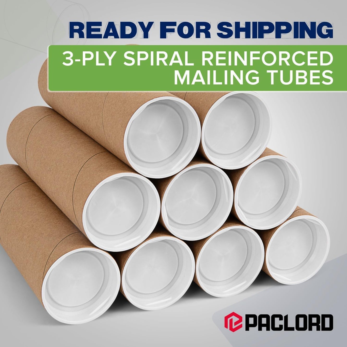 2" x 12" Reinforced Kraft Paper Mailing Tube, Pack of 1 Tube with 2 Caps – Secure USPS Approved Poster Tube – Cardboard Tube for Shipping and Storing Posters, Prints, Artwork, or Documents