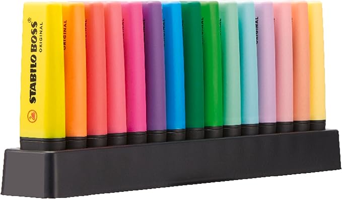 STABILO Highlighter BOSS ORIGINAL Deskset of 15 Assorted Colours by STABILO