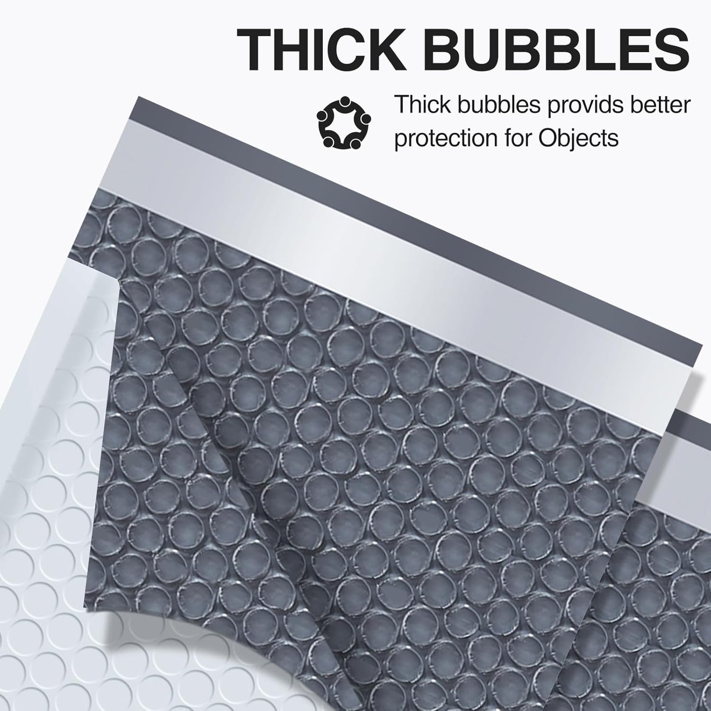 UCGOU Bubble Mailers 12x16 Inch 40 Pack Usable Size 12x15 Inch Large Padded Envelopes White Waterproof Packaging Bags for Shipping Self Seal Strong Adhesion Envelopes for Jewelry Makeup Supplies