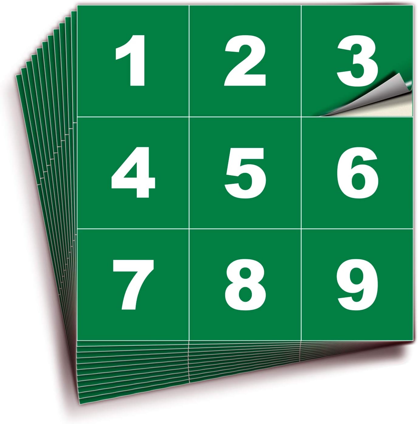iSYFIX Green Consecutive Number Stickers – 1 to 100, 2-inch, 1 Set – Vinyl Self Adhesive Premium Decal, Ideal for Inventory, Storage, Organizing, Boxes, Bins, Toolbox, Lockers & More, Indoor/Outdoor