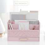BLU MONACO | Pink Desk Organizers Wooden Mail Organizer - Image 5