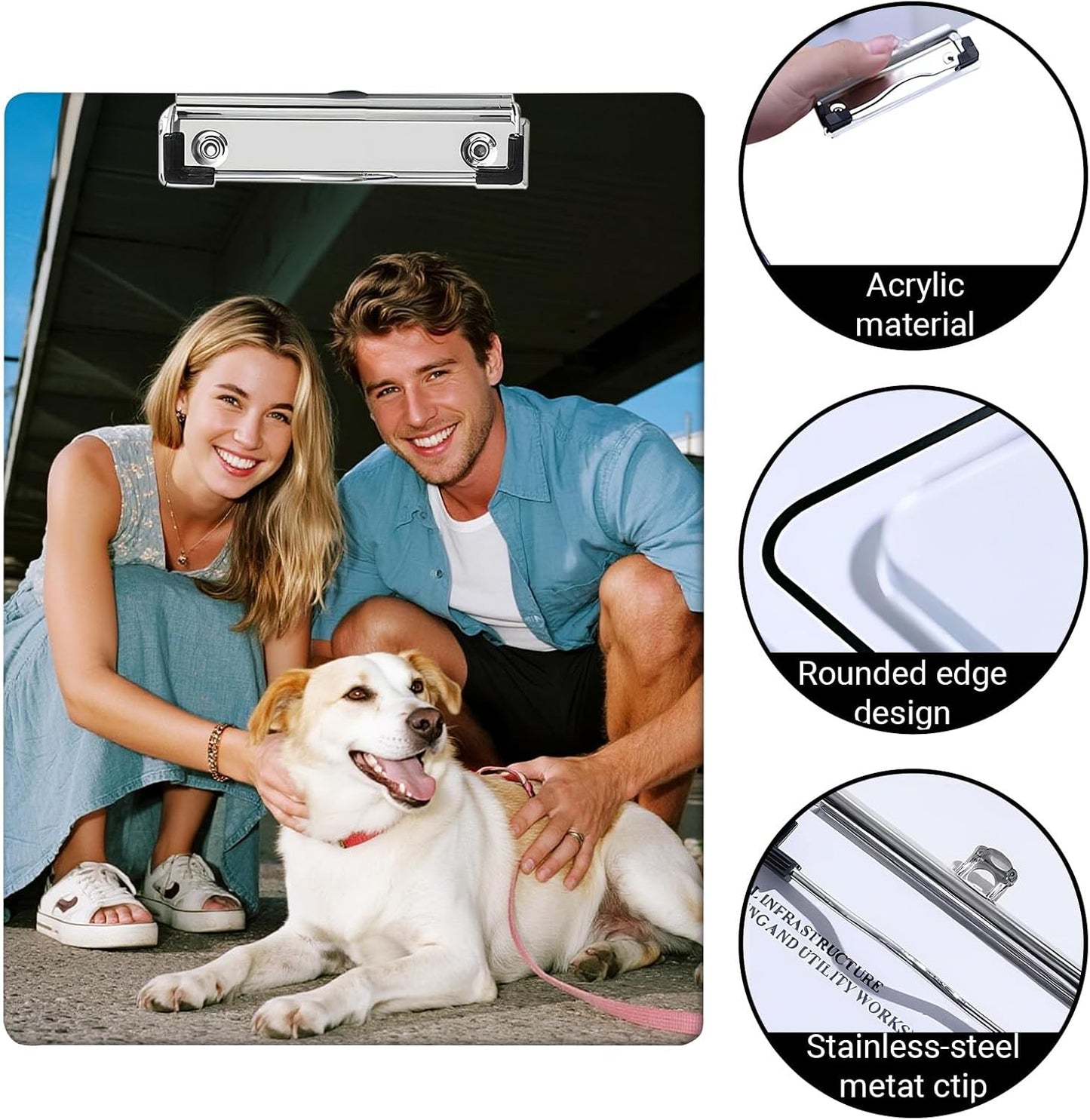 Custom Teacher Clipboard Personalzied Acrylic Clipboard with Name Custom Teacher Appreciation Clipboards Gifts for Women Men
