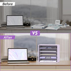 SUPEASY Wood Desk Organizer, 5 Tier Paper File Organizer - Image 6