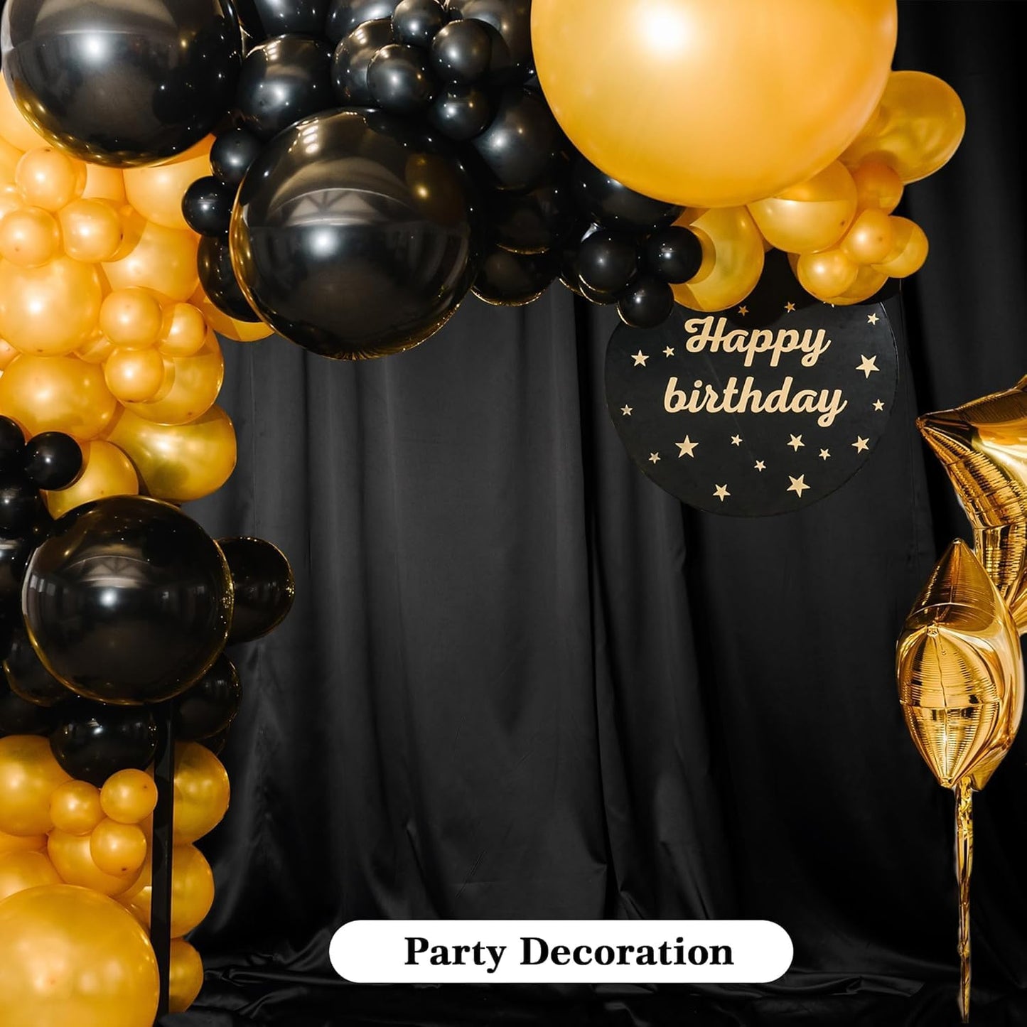 Black Backdrop 8x10ft – Professional Photography Backdrop for Photoshoots, Studio & Portraits, Wrinkle-Free, Opaque, Machine Washable Polyester, Non-Fading, Reusable for Photo Background