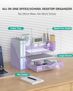 WALI Desk File Organizer, 4 Tier Desktop Paper Letter Tray Organizer - Image 2