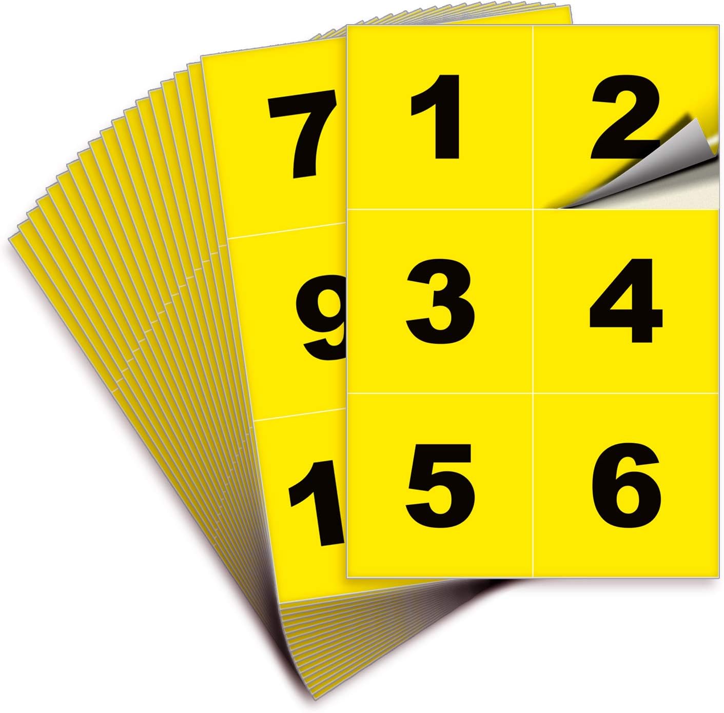 iSYFIX Yellow Consecutive Number Stickers – 1 to 100, 3-inch, 1 Set – Vinyl Self Adhesive Premium Decal, Ideal for Inventory, Storage, Organizing, Boxes, Toolbox, Lockers & More, Indoor/Outdoor
