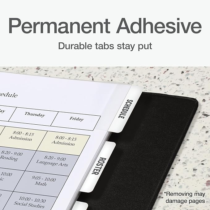 Redi-Tag Laser Printable Tabs, Permanent Index Tabs, Customizable Adhesive - Image 4