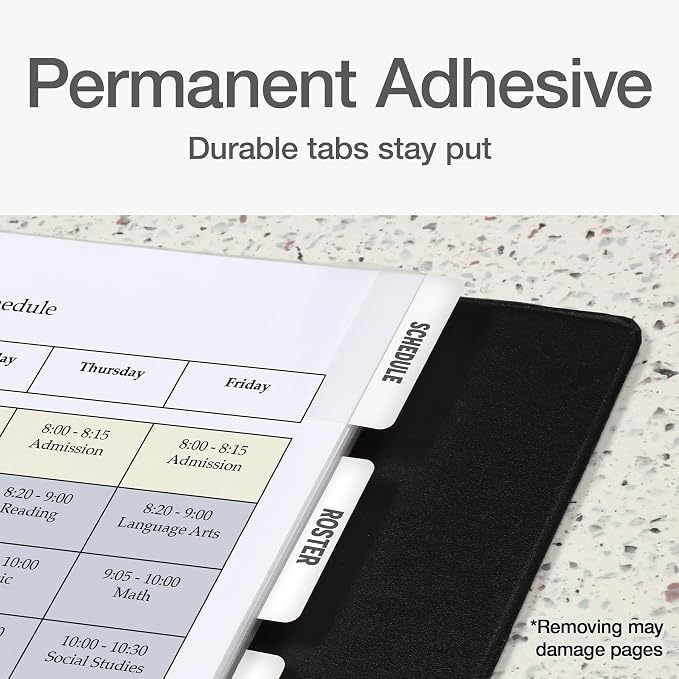 Redi-Tag Laser Printable Tabs, Permanent Index Tabs, Customizable Adhesive - Image 4