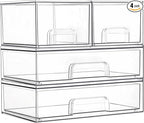 Vtopmart Stackable Storage Drawers Set of 4, Laundry Room Organization by Vtopmart