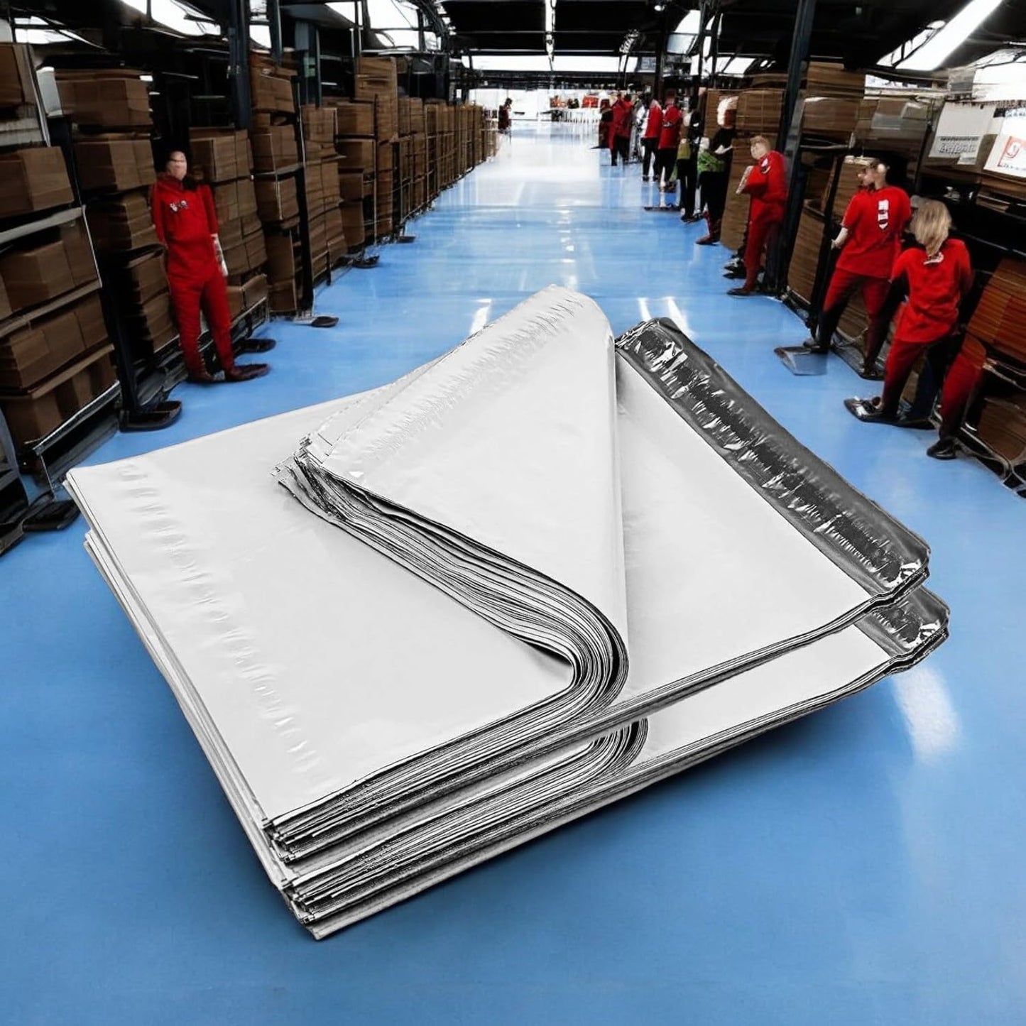 iMBAPrice 14.5x19 Inches White Poly Mailers, 200-Pack ML Size #6 White Color Poly Mailing Envelopes Bags, Self Seal Adhesive Waterproof and Tear Proof Plastic Packing Bag