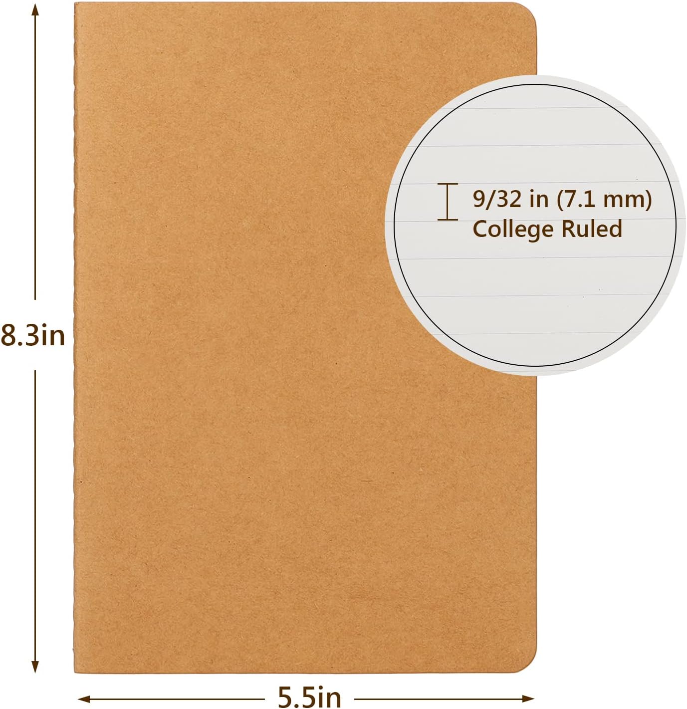 EUSOAR Lined Notebook, 36pcs A5 5.5" x 8.3" 60 Pages Soft Cover Travel Journal Set, Travel Notebook Journal, Drawing Notebook Notepad Sketchbook, Office Subject Diary Writing Notebooks