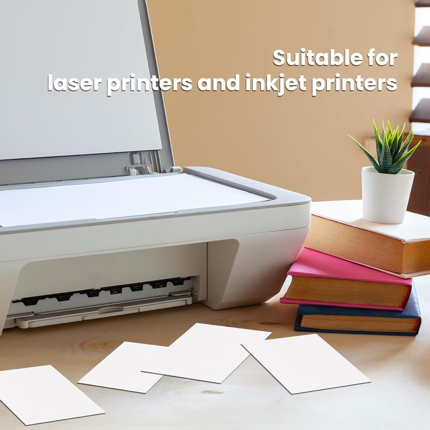 50 Sheets White Cardstock Thick Paper 4 x 6, 250gsm/92lb Blank Heavy Cards Stock for Invitations, Printing, Postcards, Thankyou Cards, Index Cards, DIY Cards (White, 4 x 6 inch)