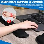 Yunsailing 8 Pcs Ergonomic Mouse Pad and Keyboard - Image 5