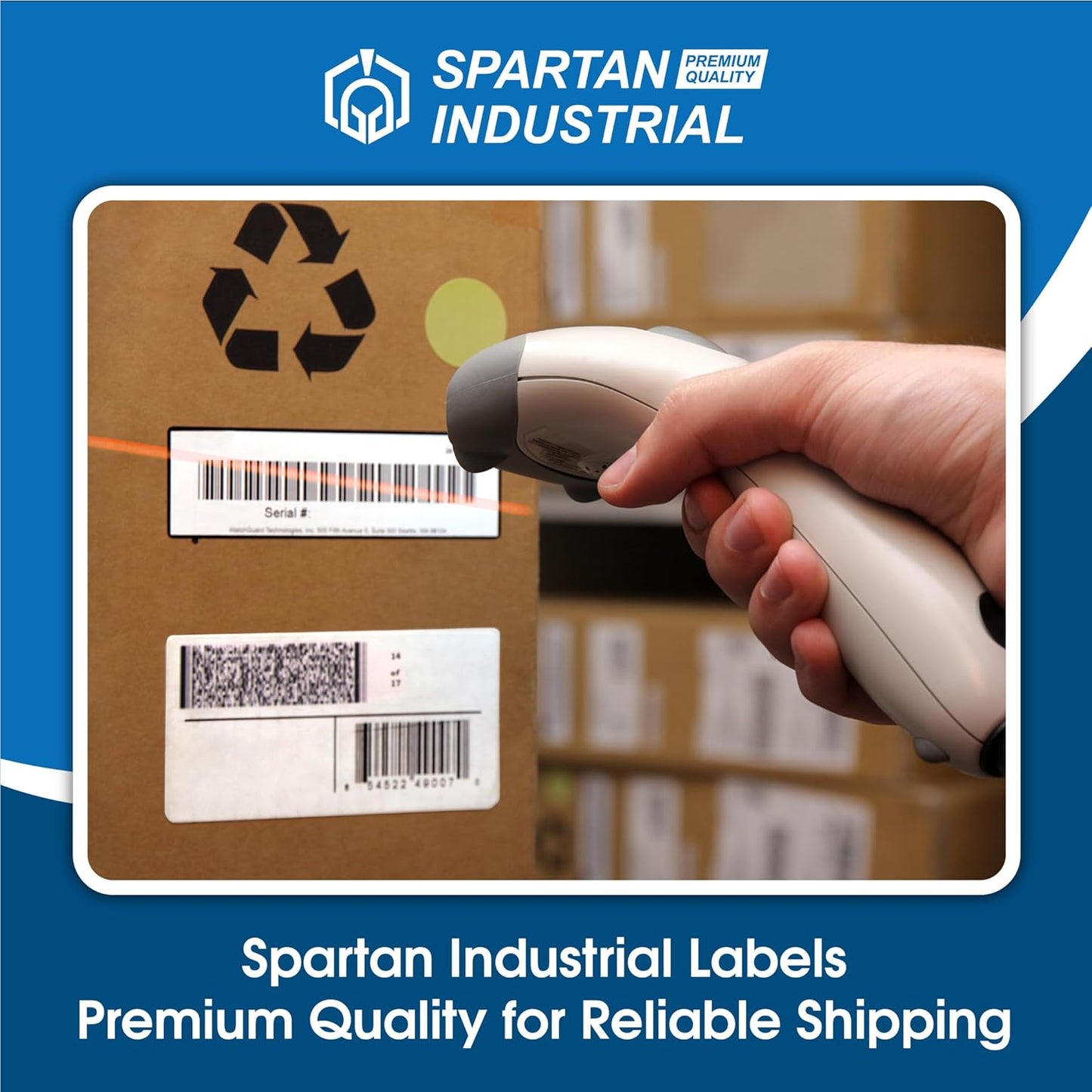 Spartan Industrial - Compatible Labels Replacement for DYMO 30252-1-1/8" X 3-1/2” Barcode UPC Return Address Labels (10 Pack)