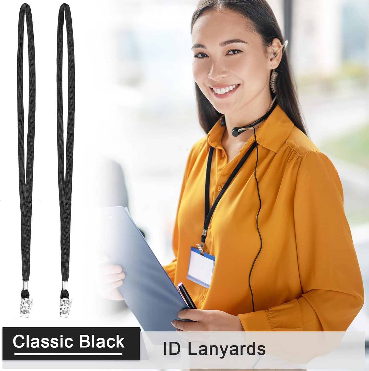 Marspark Lanyards Bulk with Clip Flat Neck Lanyard Badge Lanyard with Swivel Hook Lanyards for ID Cards Holder