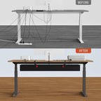 Univivi No Drill Under Desk Cable Management Tray, Clamp/Screw Mount Desk Cable - Image 7