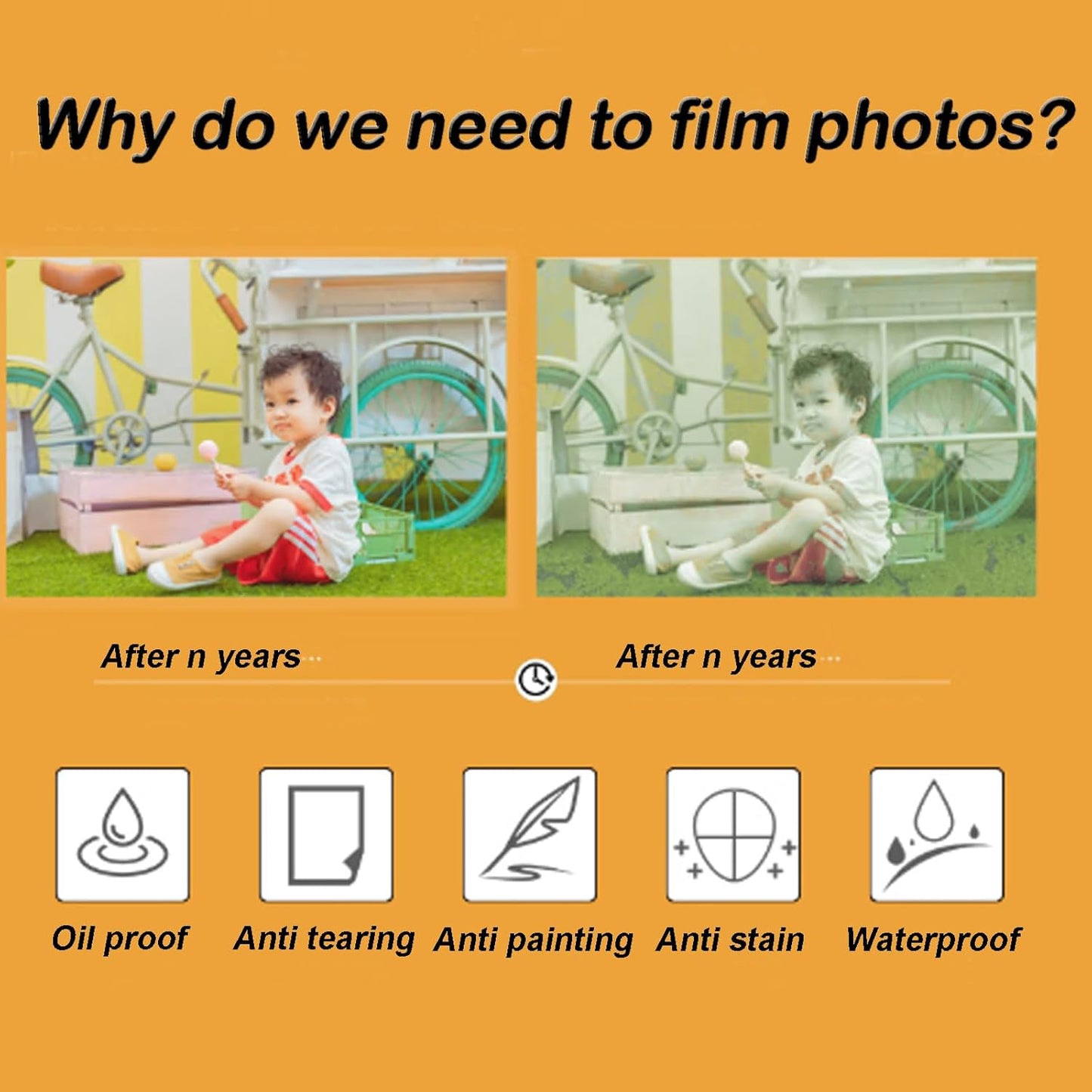 INTBUYING Cold Laminating Film Glossy Roll 25''x180 Vinyl Cold Lamination Film Self-Adhesive Laminating Vinyl Roll