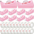 Yahenda 10 Pack Pink Desktop Tape Dispenser Non Skid Base by Yahenda