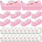 Yahenda 10 Pack Pink Desktop Tape Dispenser Non Skid Base by Yahenda