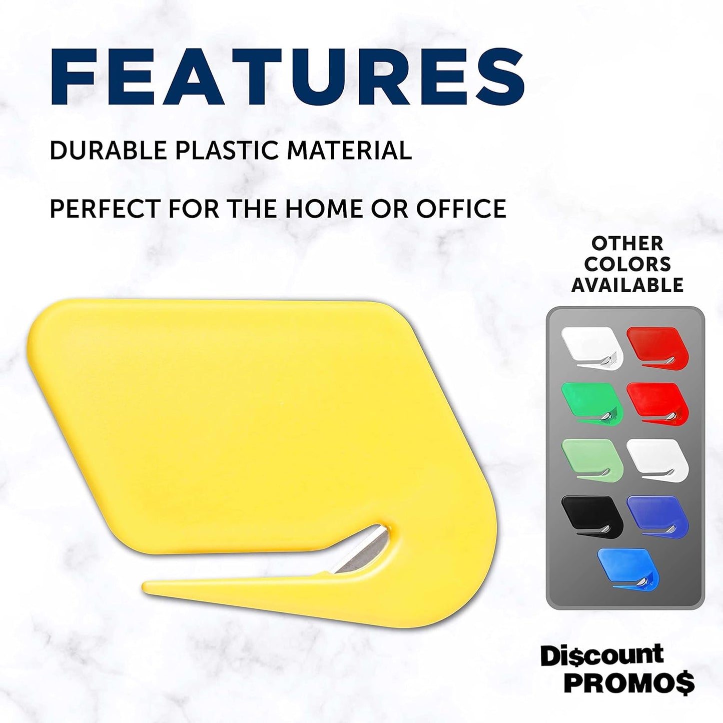Translucent Plastic Letter Openers Set of 10, Bulk Pack - Perfect for Home or Office - Yellow