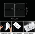 Outus 200 Pack 5x7 Inch Self Adhesive Label Pockets Bulk Plastic Labels Holders - Image 2