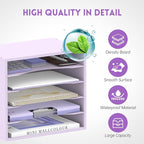 SUPEASY Wood Desk Organizer, 5 Tier Paper File Organizer - Image 5