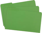Blue Summit Supplies Green Legal File Folders, 1/3 Cut Tab, Legal Size - Image 3