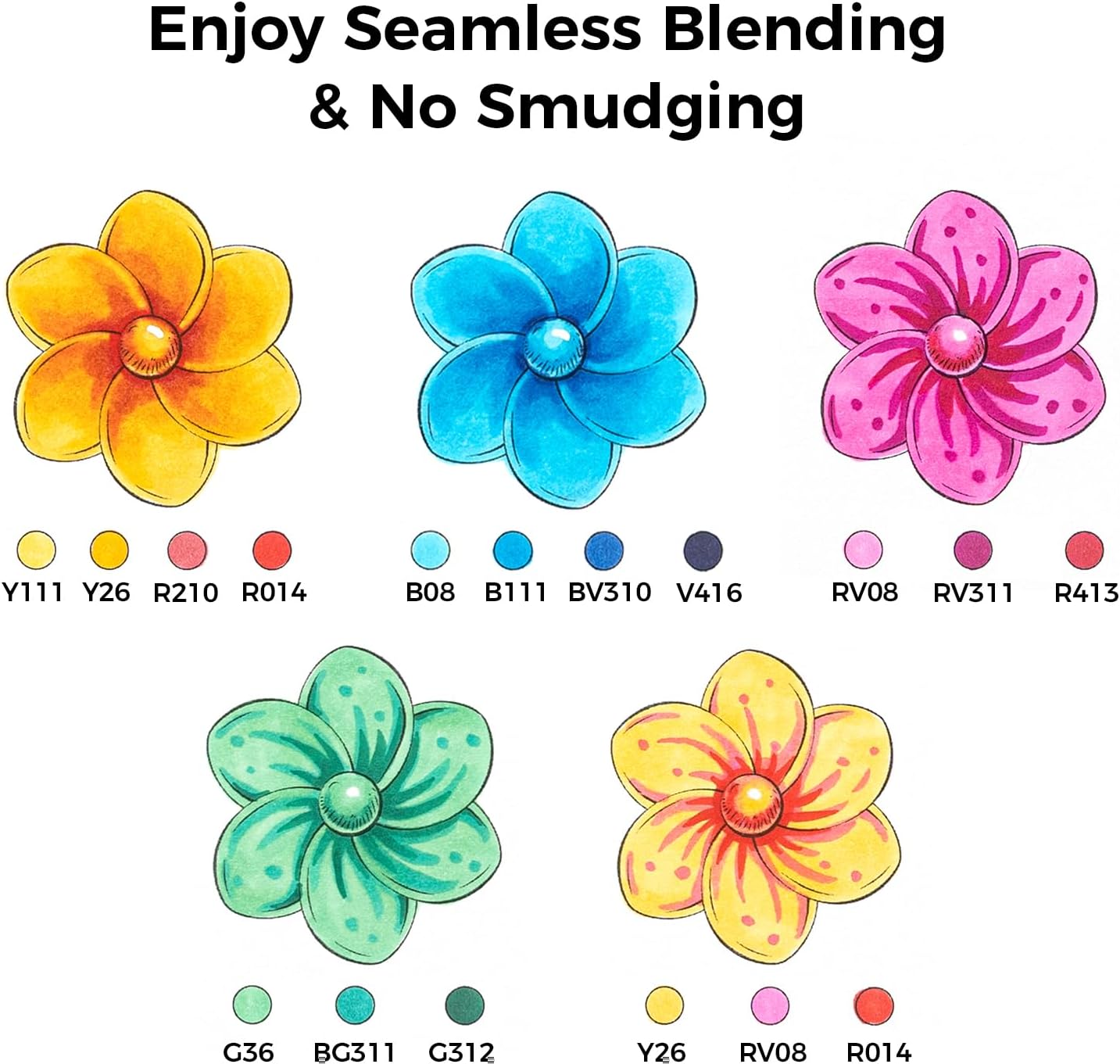 Ohuhu Refillable 320 Colors Alcohol Markers Brush Tip- Double Tipped Alcohol-based Art Sketch Marker Set for Artist Adults Coloring Illustration - Honolulu B of Ohuhu Markers -Brush & Fine Dual Tips