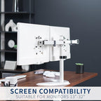 VIVO Dual LED LCD Monitor Free-Standing Desk Stand - Image 8