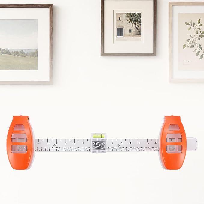Picture Hanging Tool with Level – Magnetic Alignment Ruler by YYingYu