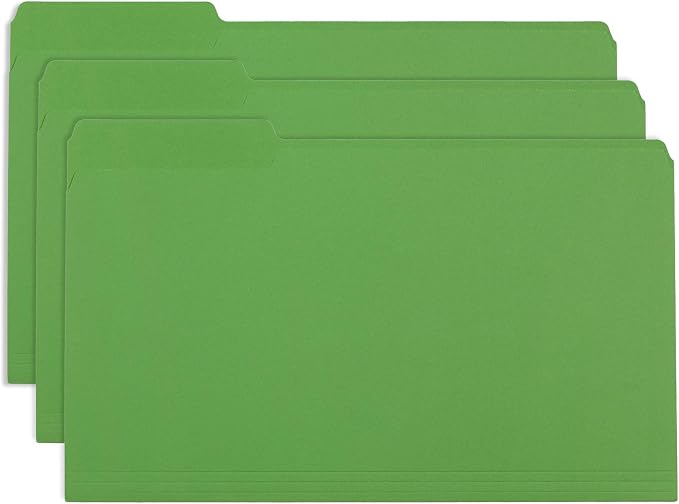 Blue Summit Supplies Green Legal File Folders, 1/3 Cut Tab, Legal Size - Image 6