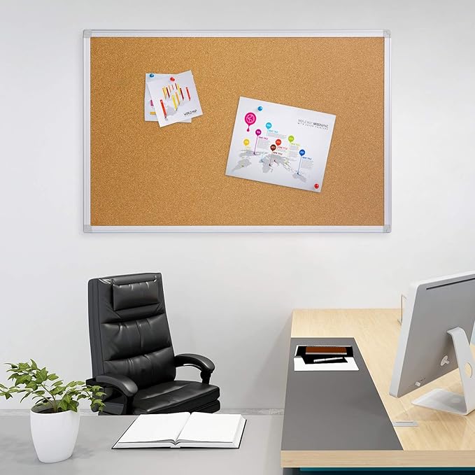 2-Pack Cork Board Bulletin Board 24 x 36, Office Board - Image 9