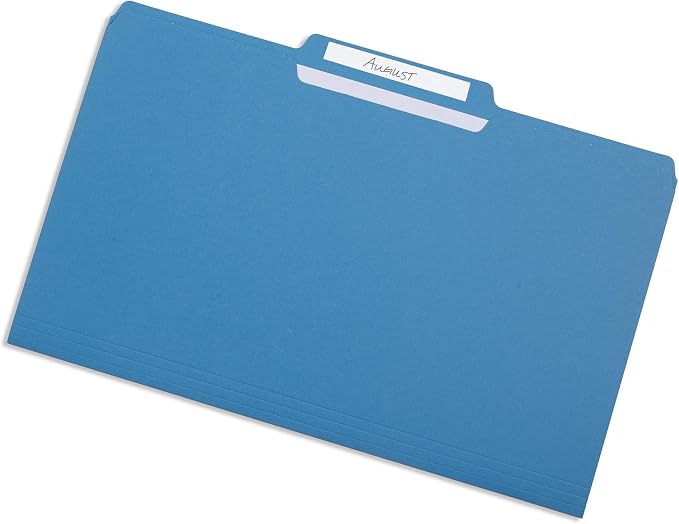 Blue Summit Supplies Blue Legal File Folders, Legal Size, 1/3 Cut Tab, File - Image 5