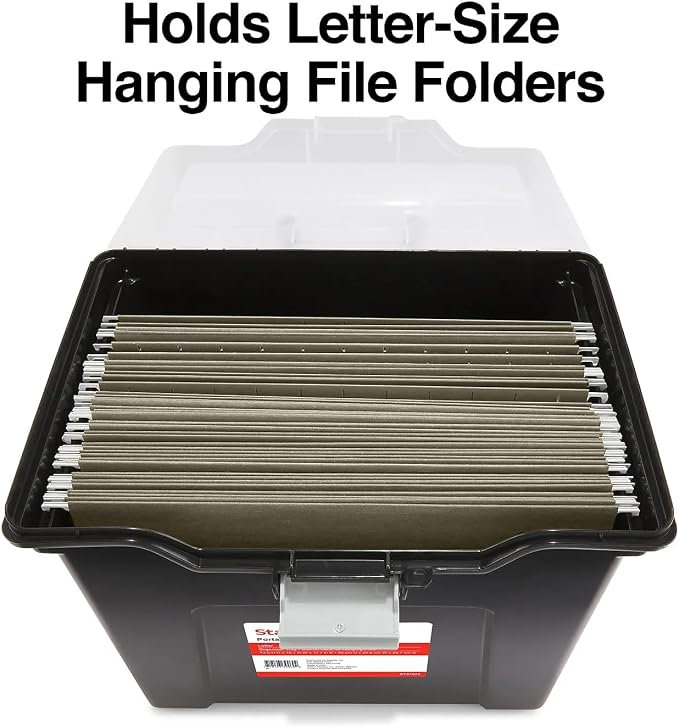 STAPLES File Box File Portable Tote, Letter Size - Image 2